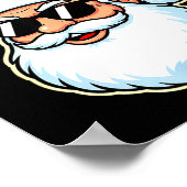 Cool Santa In Black Hat Sungles Graphic 2  Poster (Ecke)