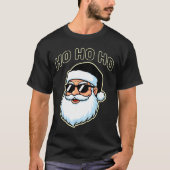 Cool Santa In Black Hat Sungles Graphic 2  T-Shirt (Vorderseite)