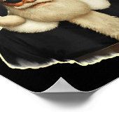 Cool Santa In Black Hat Sungles Graphic  Poster (Ecke)