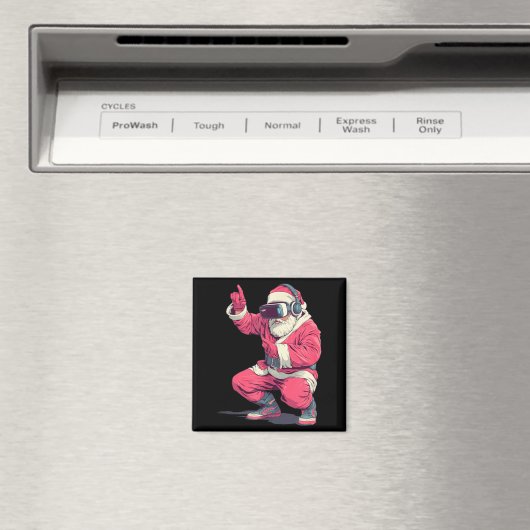 Cool Santa Moves With Vr Headset For Gaming Christ Magnet (In Situ (Geschirrspüler))