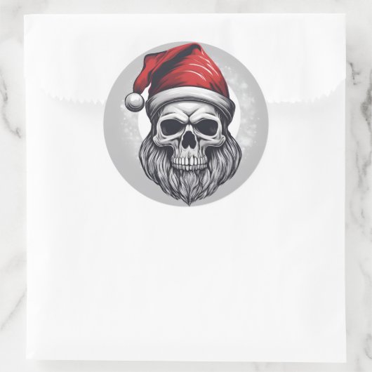 Cool Santa Runder Aufkleber (Tasche)