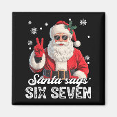 Cool Santa Says 67 Meme Funny Christmas Xmas Men W Magnet (Vorne)