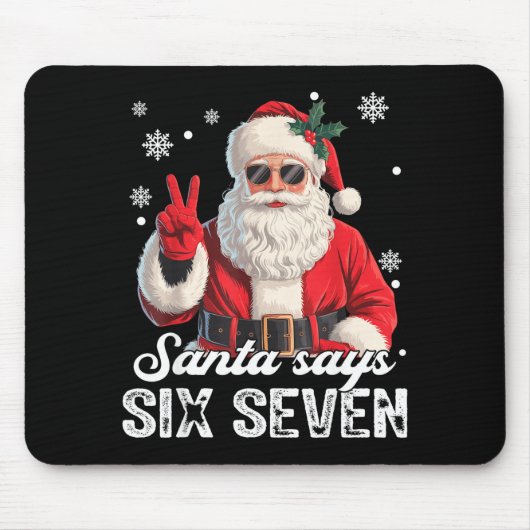 Cool Santa Says 67 Meme Funny Christmas Xmas Men W Mousepad (Vorne)