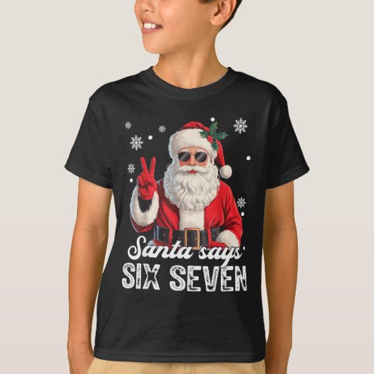 Cool Santa Says 67 Meme Funny Christmas Xmas Men W T-Shirt (Vorderseite)