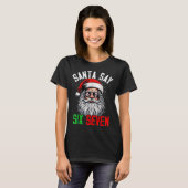 Cool Santa Says Six Seven Funny Christmas 67 Meme T-Shirt (Vorne ganz)