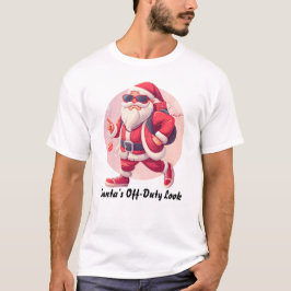 Cool Santa Walking with Gift Bag T-Shirt