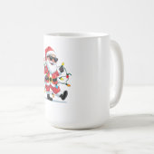 Cool Santa with Christmas Lights – Modern Festive Kaffeetasse (VorderseiteRechts)