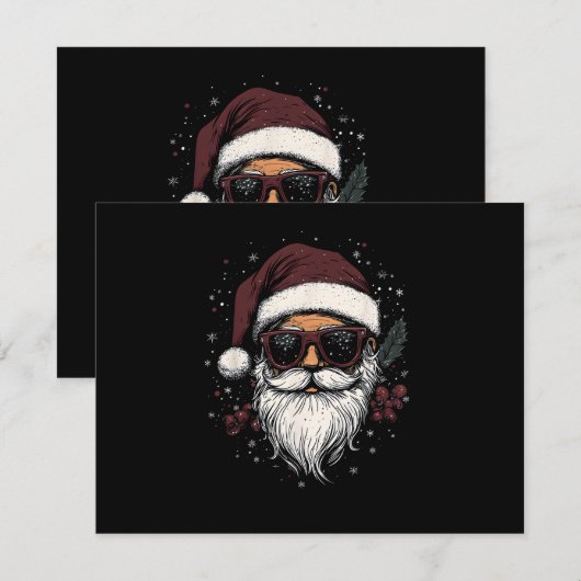 Cool Santa with Sunglasses Christmas (Vorne/Hinten)