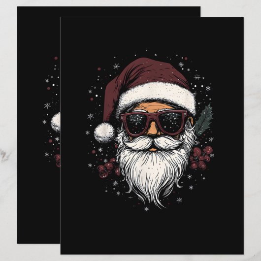 Cool Santa with Sunglasses Christmas (Vorne/Hinten)