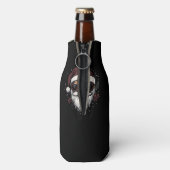 Cool Santa with Sunglasses Christmas Flaschenkühler (Flasche Rückseite)