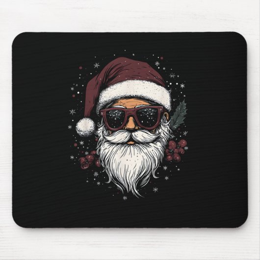 Cool Santa with Sunglasses Christmas Mousepad (Vorne)