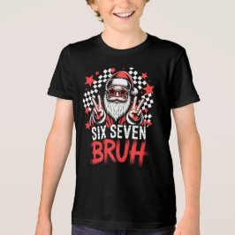 Cool Santa with sunglasses - Six Seven BRUH Tri-Blend Shirt