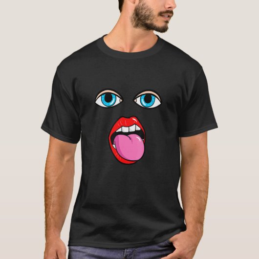 Cool Sarcastic Smile Face Illustration Graphic De T-Shirt (Vorderseite)