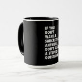 Cool Sarcastic Tasse Kaffee Tee (Vorderseite Links)