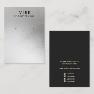 Cool Satin Silver Ofenanzeige Visitenkarte