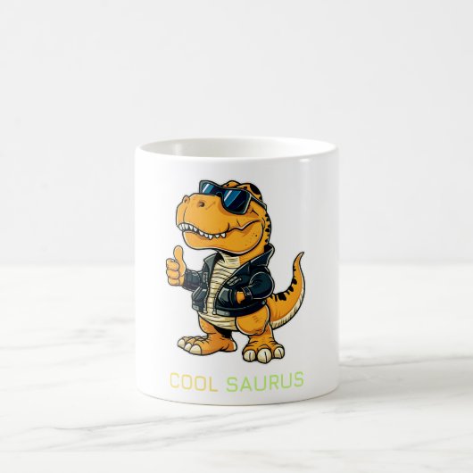 Cool Saurus Funny T rex Dinosaur auf Kaffeetasse (Mittel)