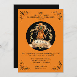 Cool Scarecrow Halloween-Party Einladung
