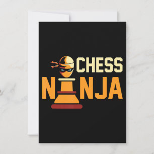 Cool Schach Ninja Schach Liebhaber Geschenk Einladung