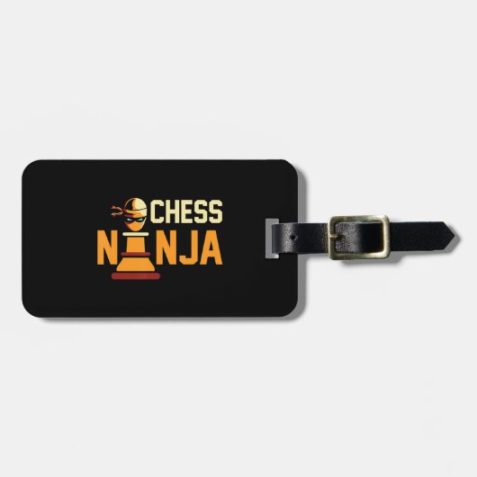Cool Schach Ninja Schach Liebhaber Geschenk Gepäckanhänger (Vorderseite horizontal)