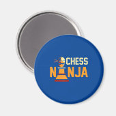 Cool Schach Ninja Schach Liebhaber Geschenk Magnet (Vorderseite/Rückseite)