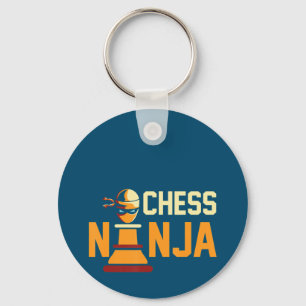 Cool Schach Ninja Schach Liebhaber Geschenk Schlüsselanhänger