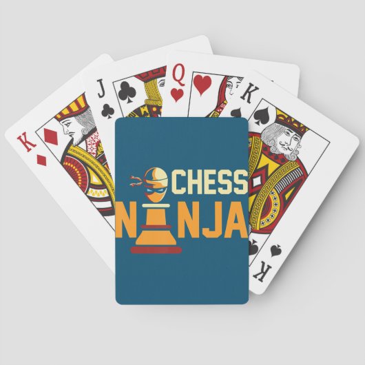 Cool Schach Ninja Schach Liebhaber Geschenk Spielkarten (Rückseite)
