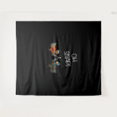 Cool, schläfst! _ Witzige Türkei mit Weißbein-Than Wandteppich (Vorderseite (Horizontal))