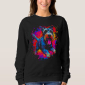 Cool Schnauzer Dog Sweatshirt (Vorderseite)