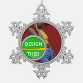 COOL! Schneeflocken - Zinn - Custom Zinn-Ornament (Vorderseite)
