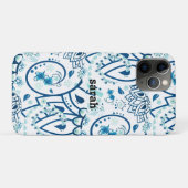 COOL schönes Blau Case-Mate iPhone Hülle (Rückseite (Horizontal))