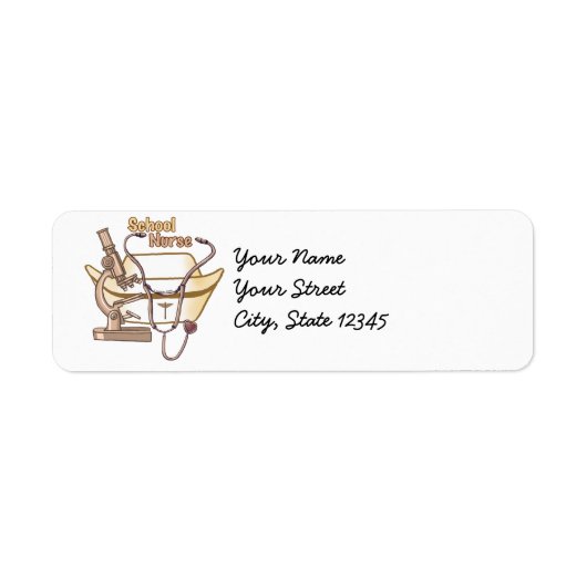 Cool School Nurse-Adresse Labels (Vorne)