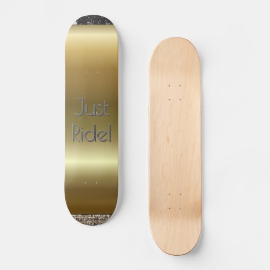 Cool-Schwarz-Grau-Typografie Skateboard (Vorderseite)