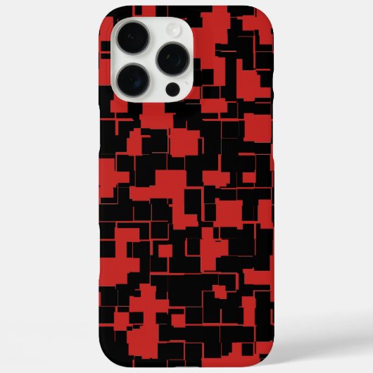 COOL Schwarz und Rot Stilvolles Abstraktes Muster Case-Mate iPhone Hülle (Rückseite)
