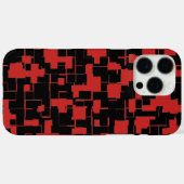 COOL Schwarz und Rot Stilvolles Abstraktes Muster Case-Mate iPhone Hülle (Rückseite (Horizontal))