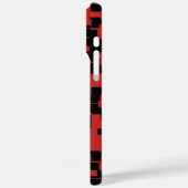 COOL Schwarz und Rot Stilvolles Abstraktes Muster Case-Mate iPhone Hülle (Rückseite / Links)