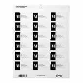 Cool Schwarz und Weiß| Moderne Rücksendeadresse Adressaufkleber (Vorne)