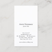 Cool Schwarz und Weiß Streifen Modernes Vertikales Visitenkarte (Rückseite)