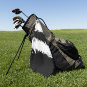 COOL Schwarz/Weiß Golfhandtuch (Gras)