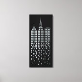 Cool Schwarz & Weiß New York City Skycraper Leinwanddruck (Vorderseite)
