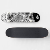 Cool Schwarz-weiß Skateboard (Horizontal)
