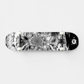 Cool Schwarz-weiß Skateboard (Horizontal)