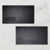 Cool schwärzen Sie heraus Künstler-dunkle Visitenkarte (Vorne/Hinten)
