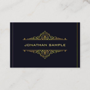 Cool Schwarzes Gold Modernes, elegantes Schlichtes Visitenkarte