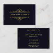 Cool Schwarzes Gold Modernes, elegantes Schlichtes Visitenkarte (Vorne/Hinten)
