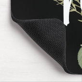 Cool Schwarzweiß Initial mit Rose Minimalistisch Mousepad (Ecke)