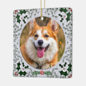 Cool Scotland Sutherland Tartan Pet Foto Xmas Keramikornament (Links)