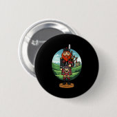 Cool Scottish Nutcracker Bagpes  Button (Vorne & Hinten)