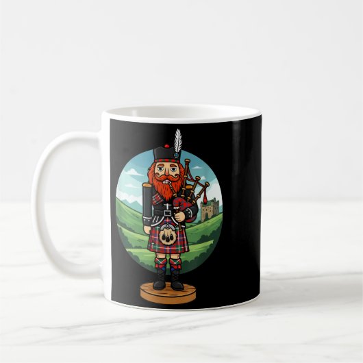 Cool Scottish Nutcracker Bagpes Kaffeetasse (Links)