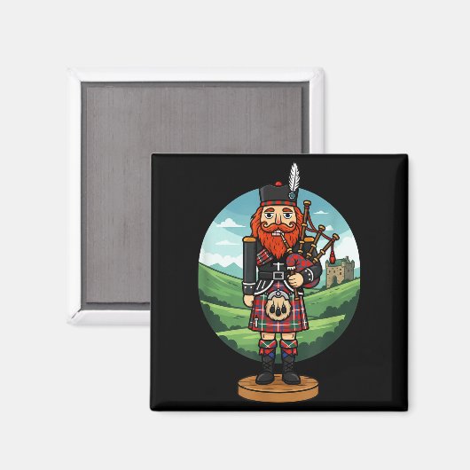Cool Scottish Nutcracker Bagpes  Magnet (Vorderseite/Rückseite)
