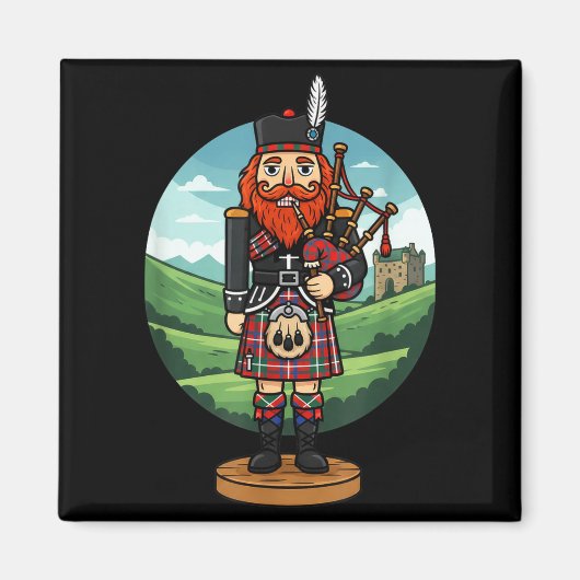 Cool Scottish Nutcracker Bagpes Magnet (Vorne)